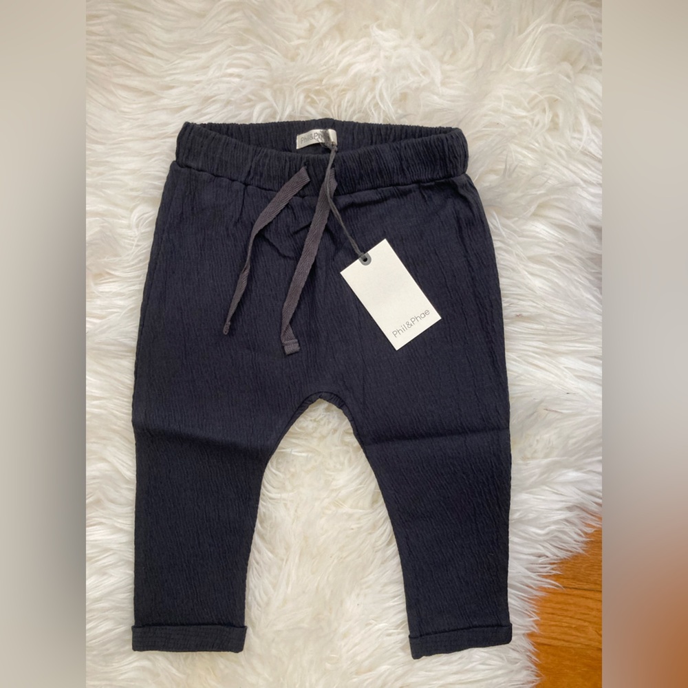 Kids Black Drawstring Joggers by